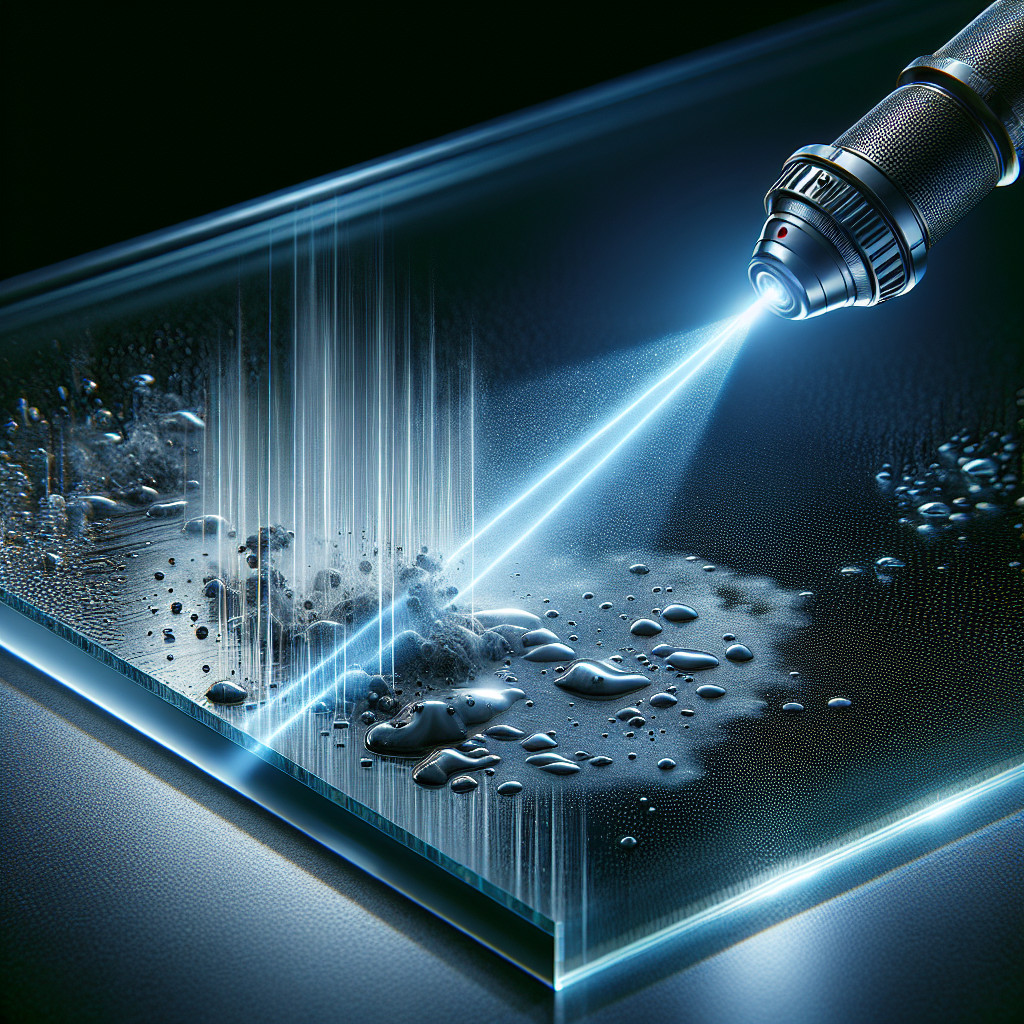 Laser cleaning for removing contaminants from glass surfaces